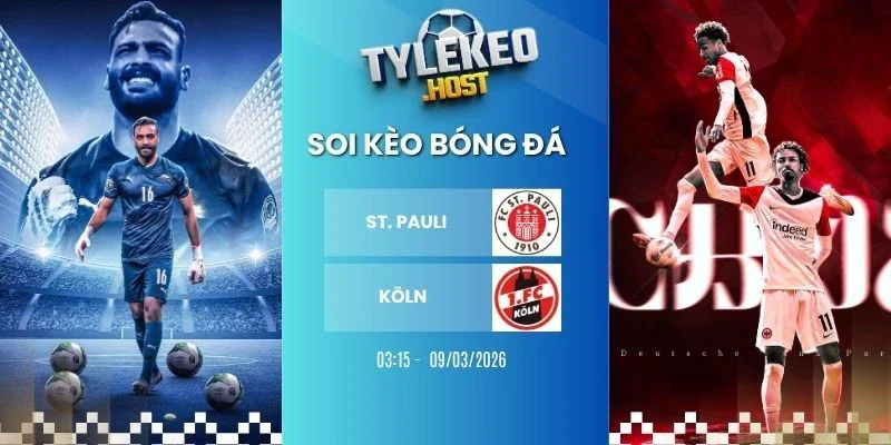 Tỷ lệ kèo nhà cái St. Pauli vs Köln - Bundesliga, 18/04/2026